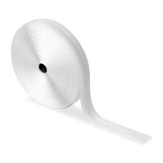 Rolo adesivo de fecho de gancho e laÃ§o, 20 mm x 25 m, branco_0