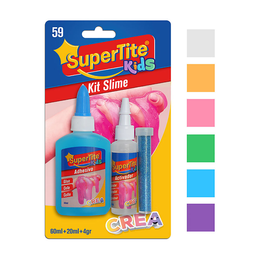 Kit slime, blÃ­ster 60 ml x 20 ml x 4 g. cores / modelos diversos_0