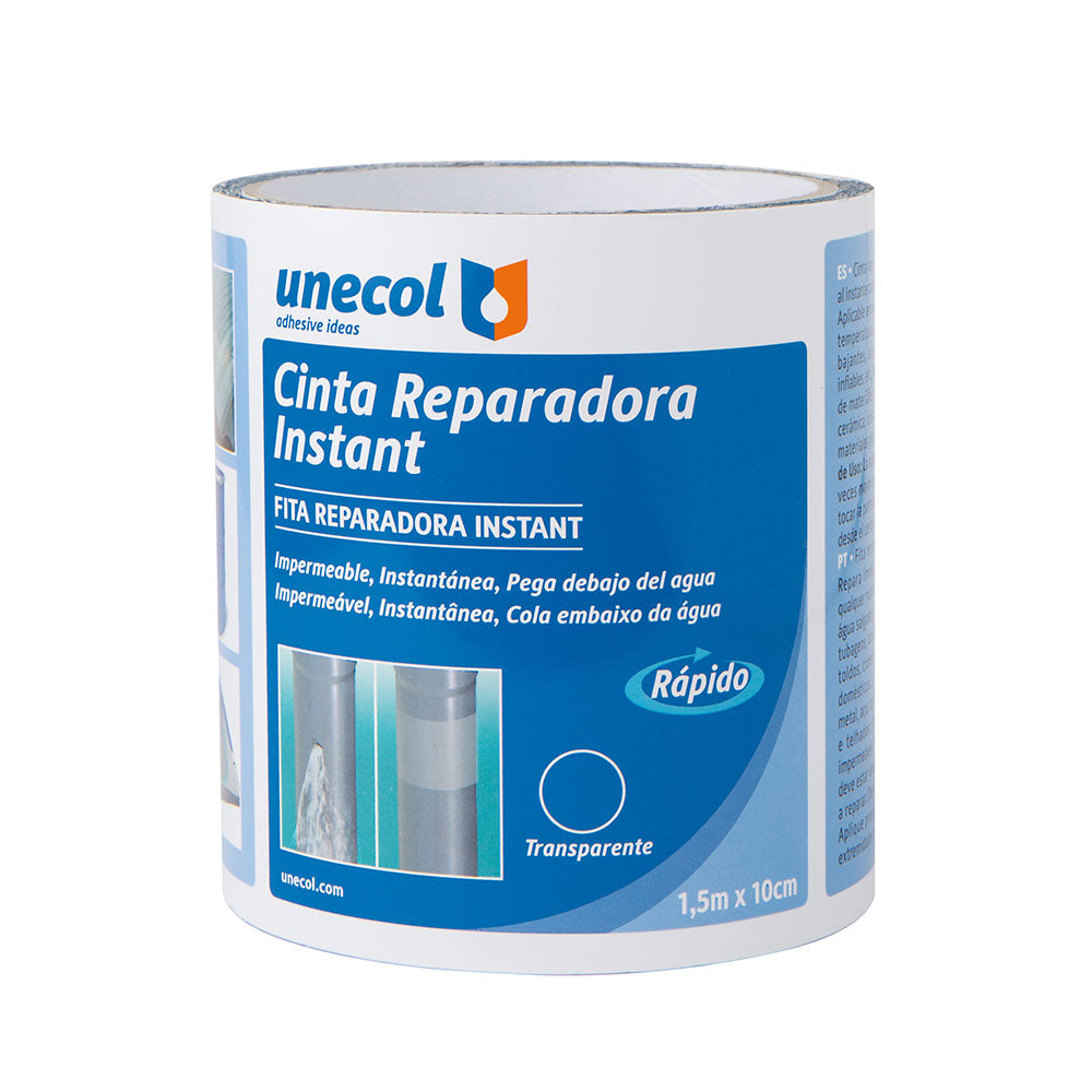 Fita de reparaÃ§Ã£o instantÃ¢nea 10cm x 1,5m transparente a7711 unecol_0