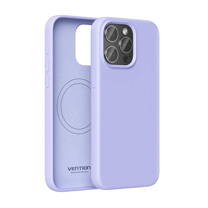 Funda Silicona con Magsafe Vention KUFV0-40/ Compatible con iPhone 15 Pro Max/ Morada_2