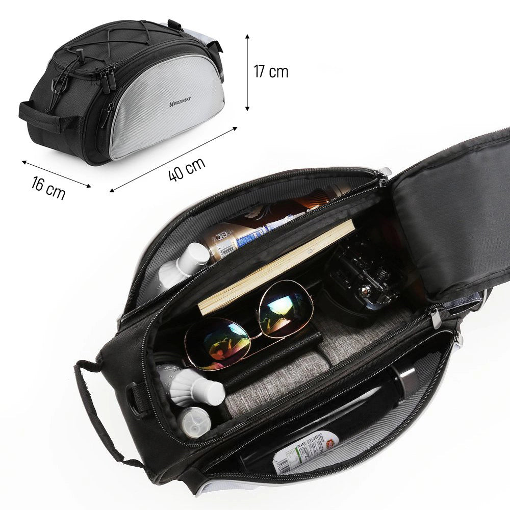 Wozinsky bike carrier bag with shoulder strap 13l black (WBB1BK)_1