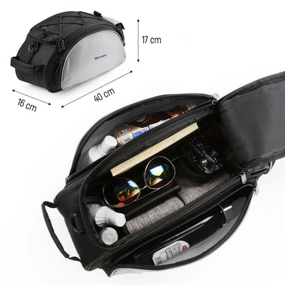 Wozinsky bike carrier bag with shoulder strap 13l black (WBB1BK)_1