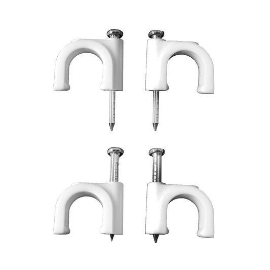 BraÃ§adeira branca com prego para cabo de mangueira tubular 2x1mm nÂ°06 (caixa 100 unid.)_0