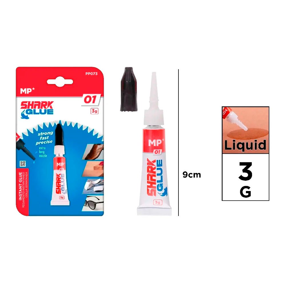 Cola cianoacrilato instantÃ¢nea shark glue 01, 3 g, blister_0