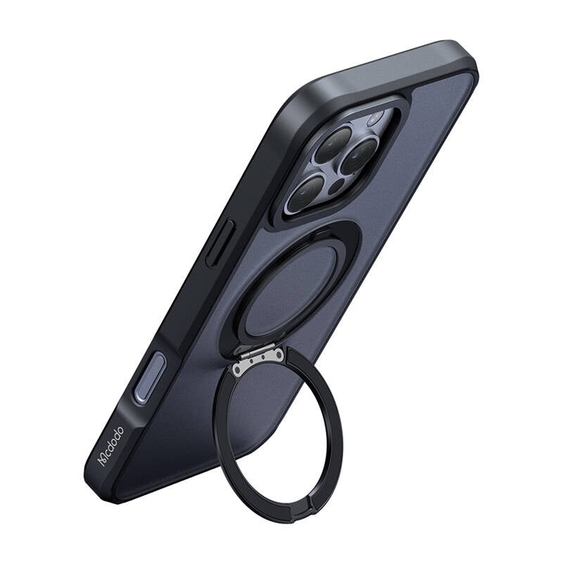 McDodo PC-4932 MagSafe case for iPhone 16 Pro with stand (black)_1