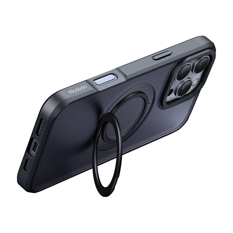 McDodo PC-4932 MagSafe case for iPhone 16 Pro with stand (black)_2