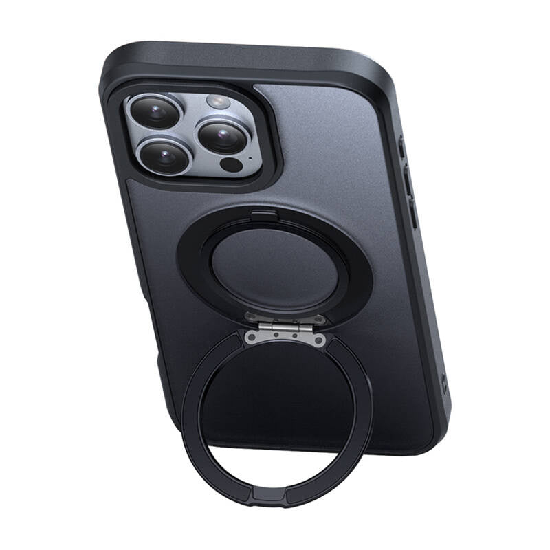 McDodo PC-4933 MagSafe case for iPhone 16 Pro Max with stand (black)_4