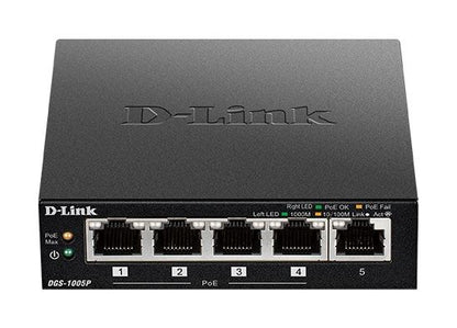 Switch D-LINK 5-Port POE+ / Preto / DGS-1005P/E_2
