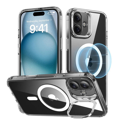 ESR Classic Hybrid (HaloLock) case with stand for iPhone 16 Plus (transparent)_0