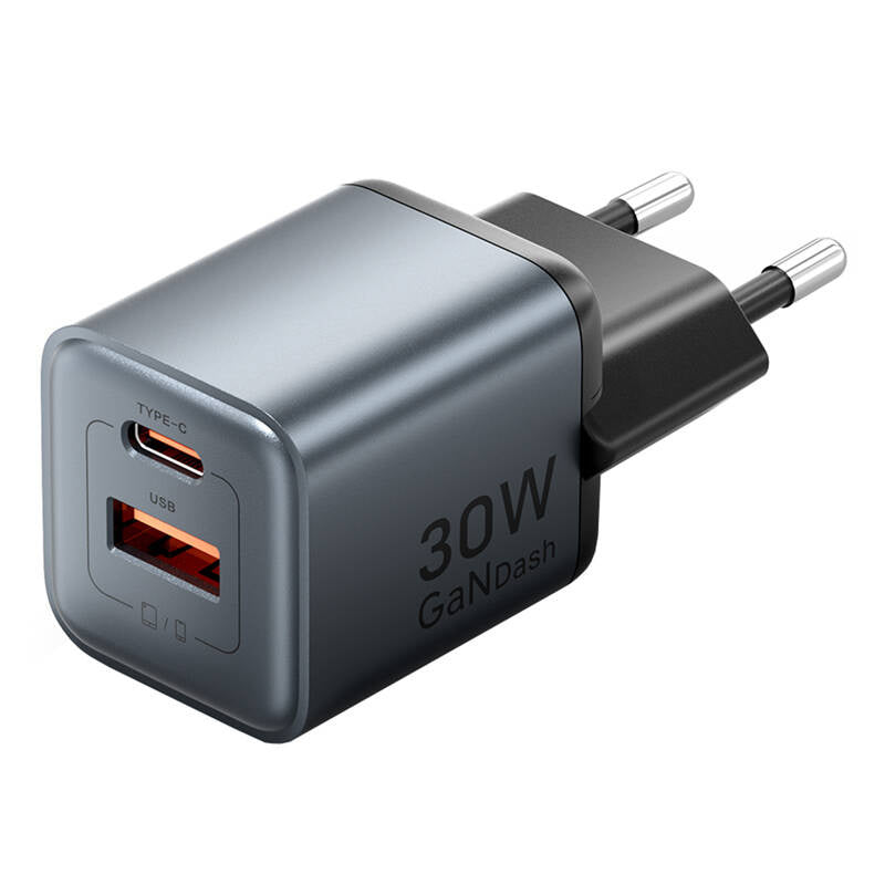GaN Vention USB-C + USB-A 30W Charger (Gray)_2