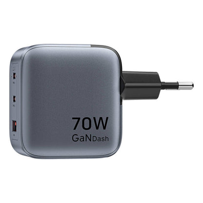 GaN Vention USB-C+C+A 70W Charger (Gray)_2