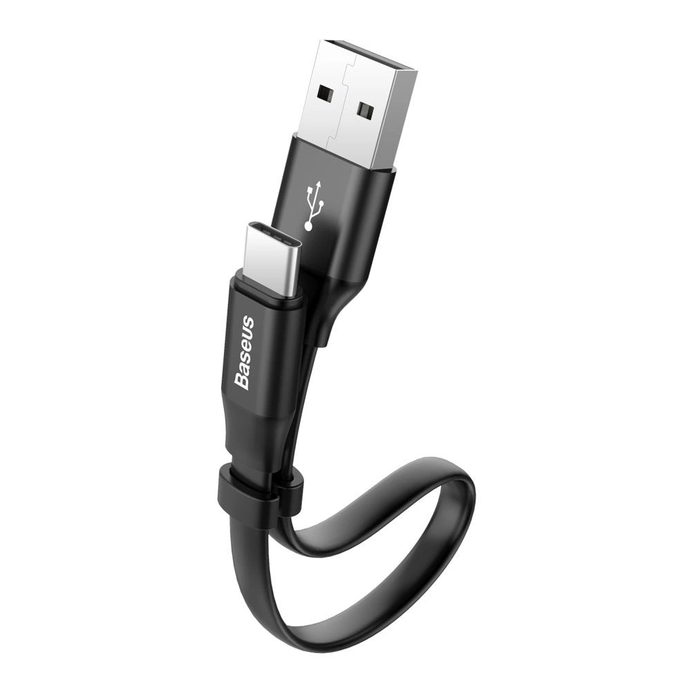 Baseus Nimble flat cable USB / USB-C cable with holder 2A 0.23M black (CATMBJ-01)_0