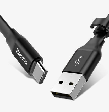 Baseus Nimble flat cable USB / USB-C cable with holder 2A 0.23M black (CATMBJ-01)_11