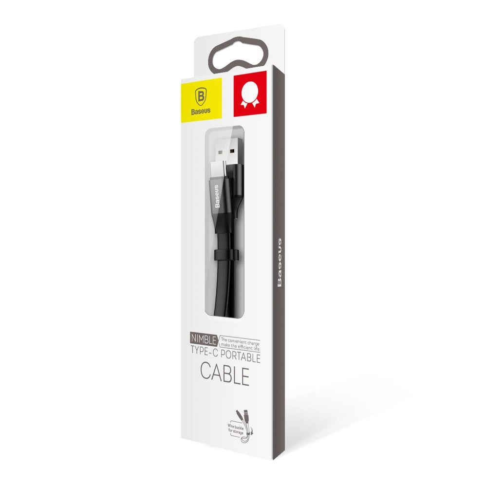 Baseus Nimble flat cable USB / USB-C cable with holder 2A 0.23M black (CATMBJ-01)_14