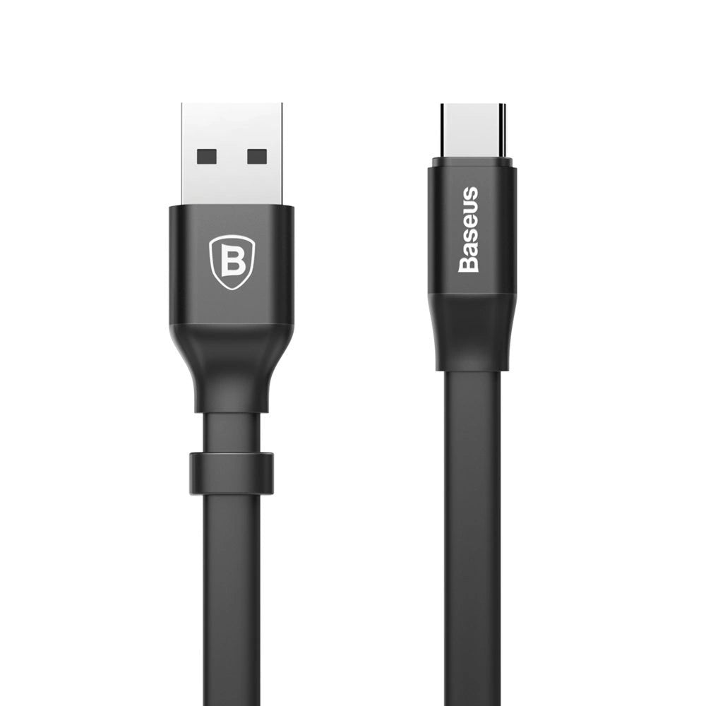 Baseus Nimble flat cable USB / USB-C cable with holder 2A 0.23M black (CATMBJ-01)_1