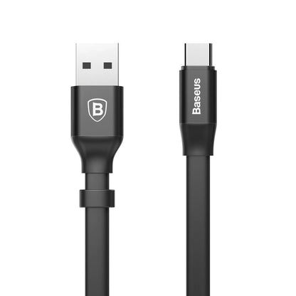 Baseus Nimble flat cable USB / USB-C cable with holder 2A 0.23M black (CATMBJ-01)_1