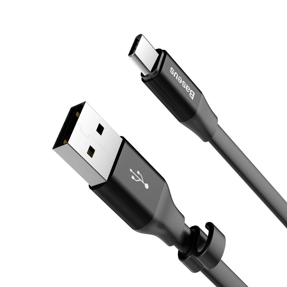 Baseus Nimble flat cable USB / USB-C cable with holder 2A 0.23M black (CATMBJ-01)_5