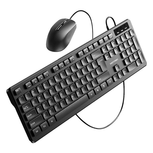 Vention KTCB0-EN Wired Keyboard + Mouse + Mouse Pad Set (Black)_0