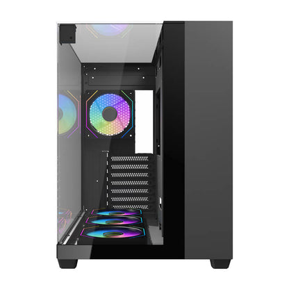 Darkflash TH285 computer case (black) + 4 fans_1