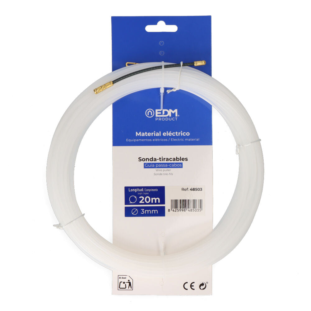 Sonda de medidor de cabo guia, nylon, 20 m x 3 mm_0
