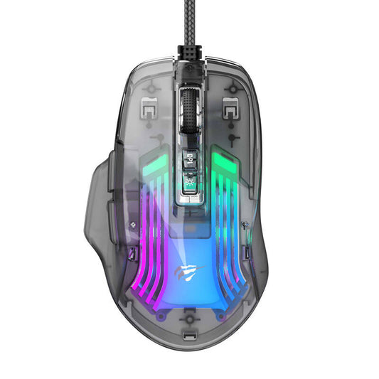 Havit MS1011SE wired gaming mouse (transparent/black)_0