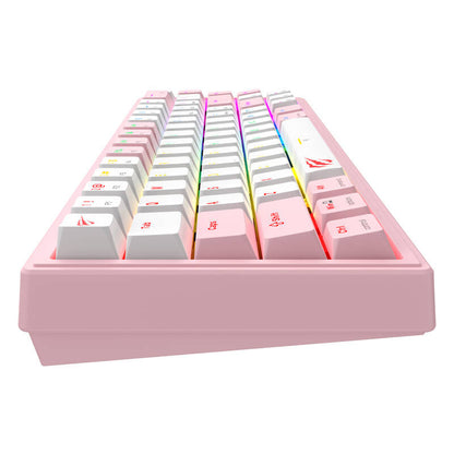 Havit KB874L RGB Mechanical Gaming Keyboard (pink and white)_4