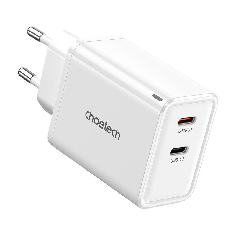 Choetech PD6013 2x USB-C PD 65W GaN wall charger - white_3