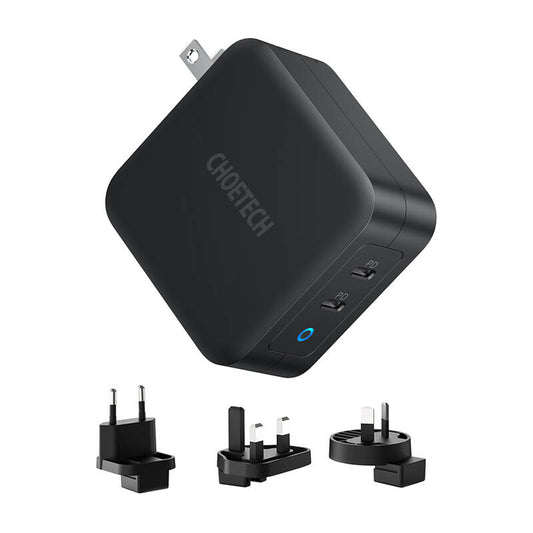 Choetech PD6008 2xUSB-C PD 100W GaN mains charger_0