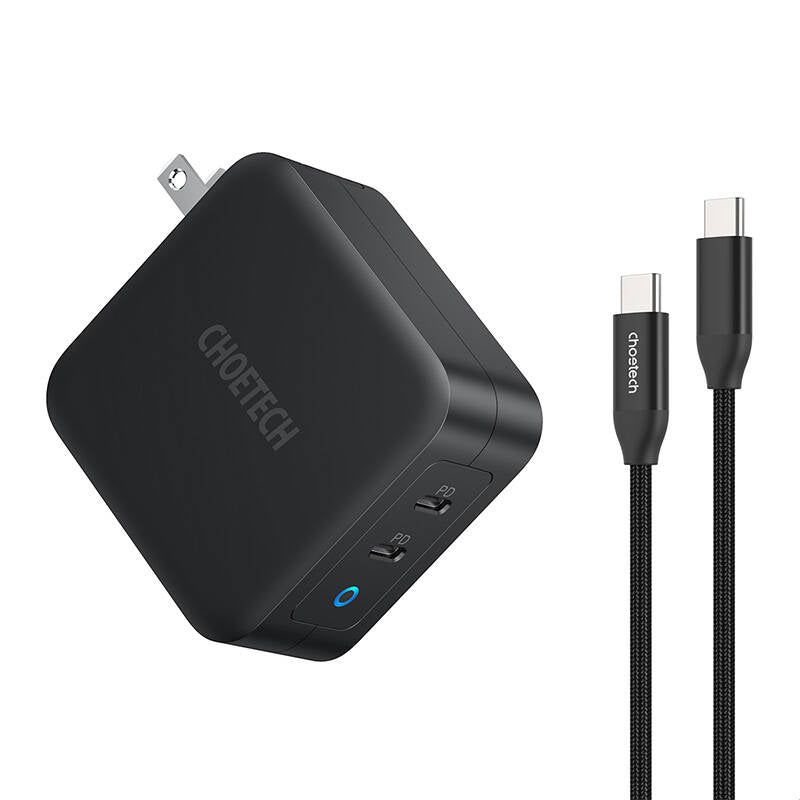 Choetech PD6008 2xUSB-C PD 100W GaN mains charger_1