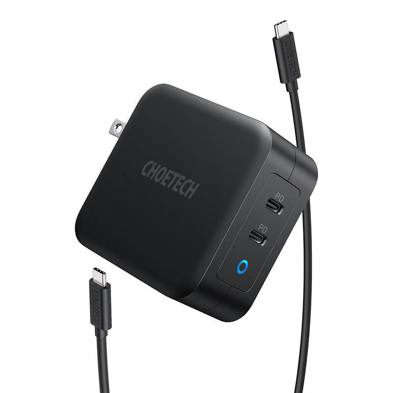 Choetech PD6008 2xUSB-C PD 100W GaN mains charger_2