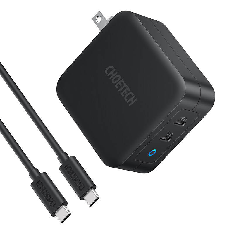 Choetech PD6008 2xUSB-C PD 100W GaN mains charger_3