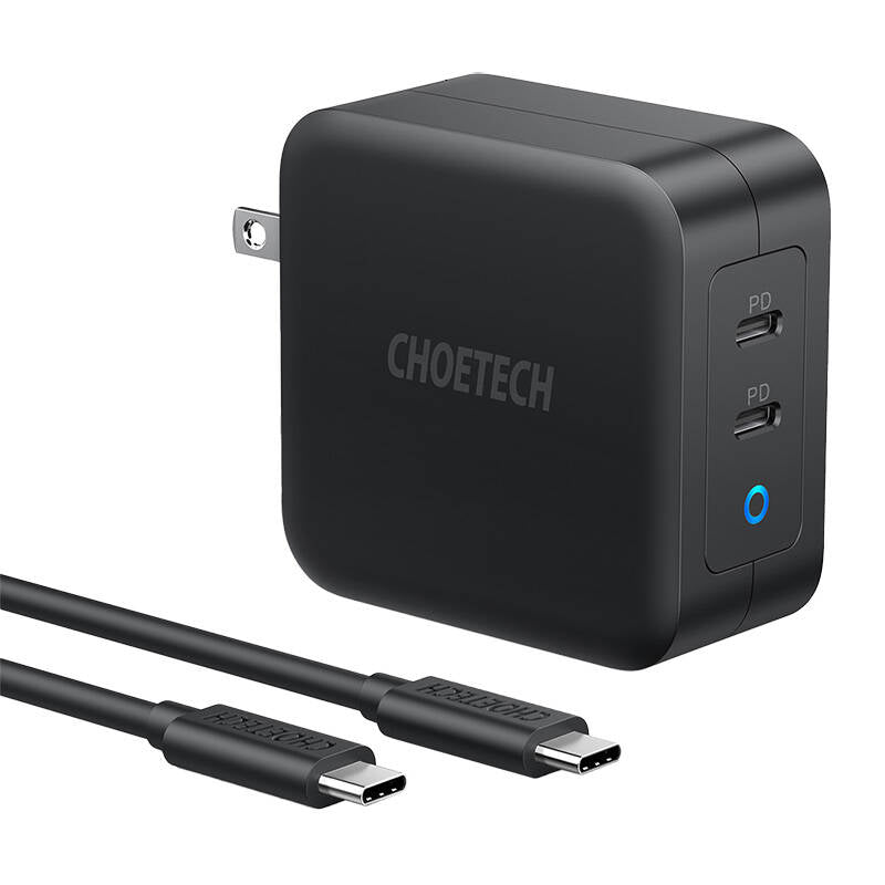 Choetech PD6008 2xUSB-C PD 100W GaN mains charger_4