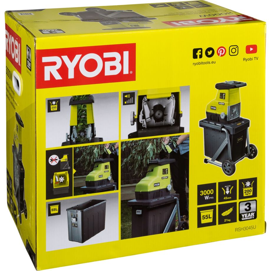 Desintegrador Elétrico Ryobi RSH3045U / Verde_0