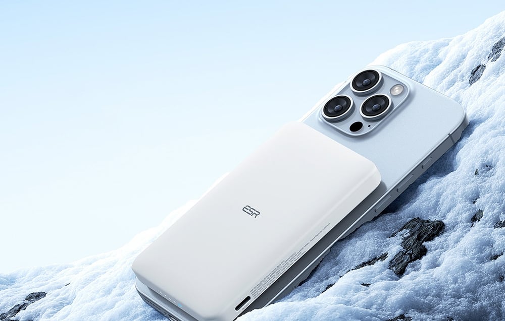 Powerbank ESR Qi2 MagSlim 5000 mAh Branca