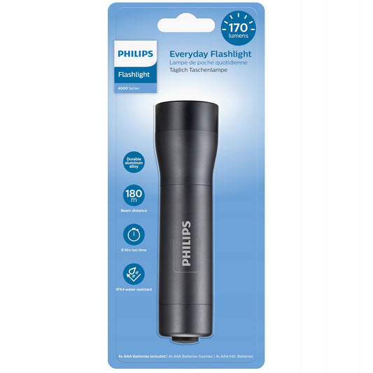 Lanterna LED Philips 170 Lumen IPX4 Preta Phil-SFL4001T/10