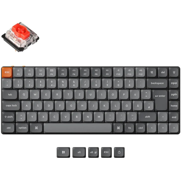 Teclado Gaming Keychron K3 Max 75% RGB Gateron Low Profile 2.0 Red Layout DE Wireless