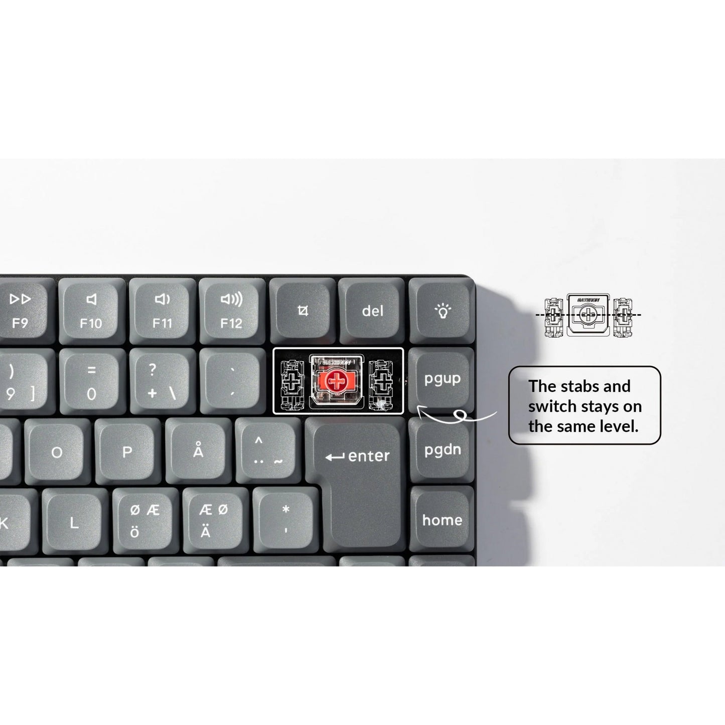 Teclado Gaming Keychron K3 Max 75% RGB Gateron Low Profile 2.0 Red Layout DE Wireless