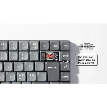 Teclado Gaming Keychron K3 Max 75% RGB Gateron Low Profile 2.0 Red Layout DE Wireless