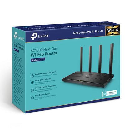 TP-Link Archer AX12 Router Inalâmbrico Rápido Doble Banda 2,4 GHz / 5 GHz Negro