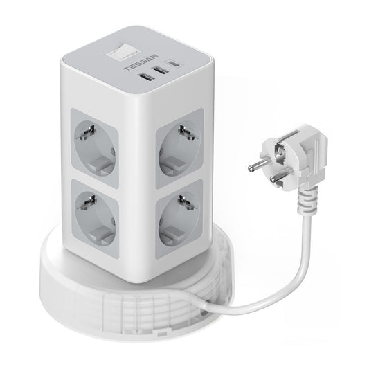 Tessan TPS03RX-DE-C power strip (white)_0