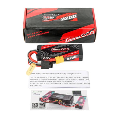 Lipo Gens ace G-Tech 2200mAh 7.4V 2S1P 60C GRP-76 Hardcase Battery with XT60 Plug_2