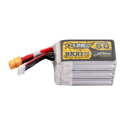 Lipo Tattu R-Line Version 5.0 1800mAh 22.2V 150C 6S battery with XT60 connector_0