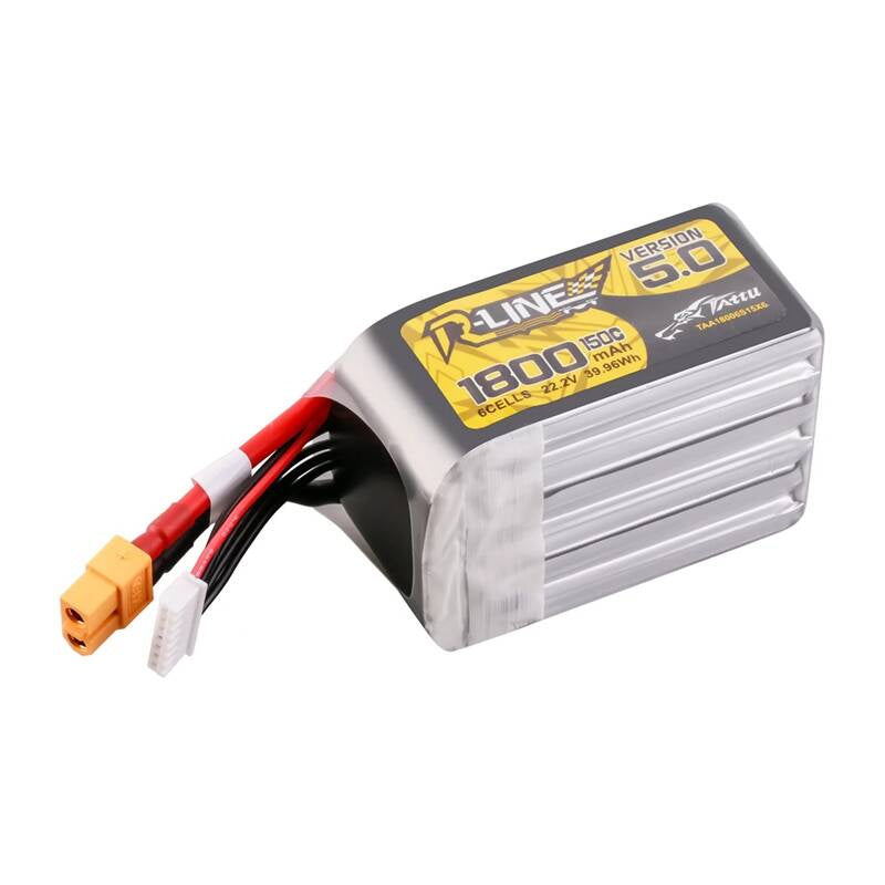 Lipo Tattu R-Line Version 5.0 1800mAh 22.2V 150C 6S battery with XT60 connector_2