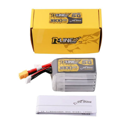 Lipo Tattu R-Line Version 5.0 1800mAh 22.2V 150C 6S battery with XT60 connector_4