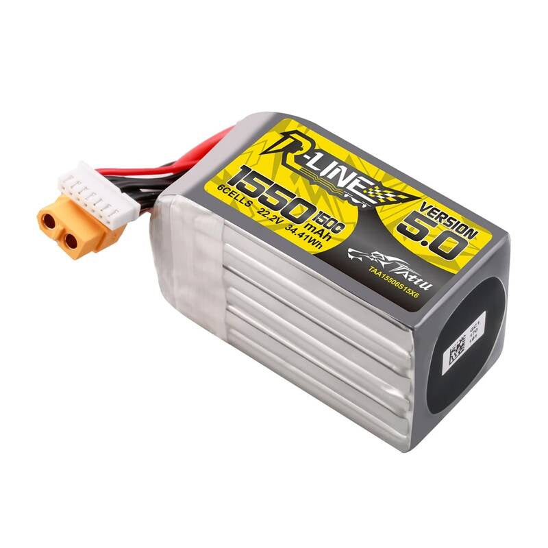 Lipo Tattu R-Line Version 5.0 1550mAh 22.2V 150C 6S battery with XT60 connector_2