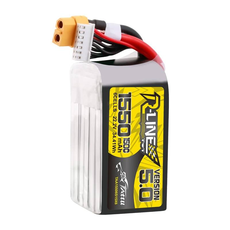 Lipo Tattu R-Line Version 5.0 1550mAh 22.2V 150C 6S battery with XT60 connector_3