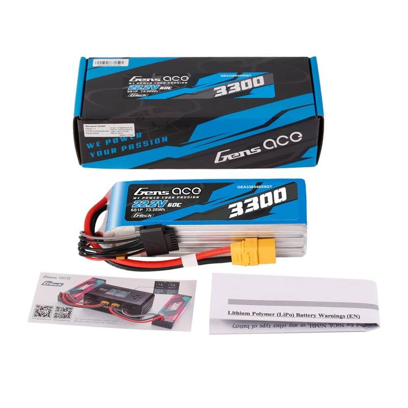 Accumulator Lipo Gens Ace G-Tech 3300mAh 22.2V 60C 6S1P XT90_4
