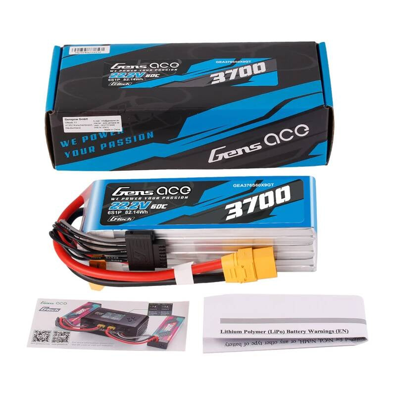 Accumulator Lipo Gens Ace G-Tech 3700mAh 22.2V 60C 6S1P XT90_4
