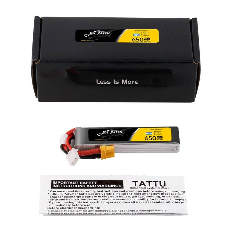 Accumulator Lipo Tattu 2s 650mAh 95C 7.6V HV z XT30 Long-Pack_4