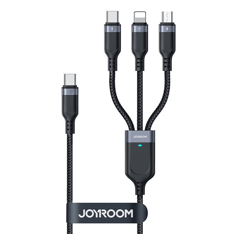 Cable Multi-Use Series 3w1 Joyroom USB-A - Lightning / USB-C / micro USB 1.2 m S-A18 (czarny)_3